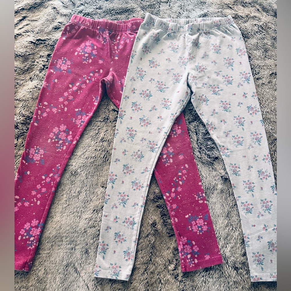 OshKosh B'gosh Floral Leggings Set in Pink and Gray